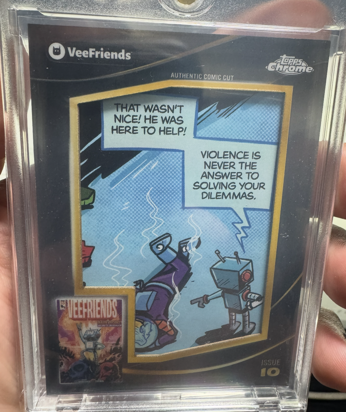 Violence Is Never the Answer — VeeFriends Comic Clipping from Issue 10